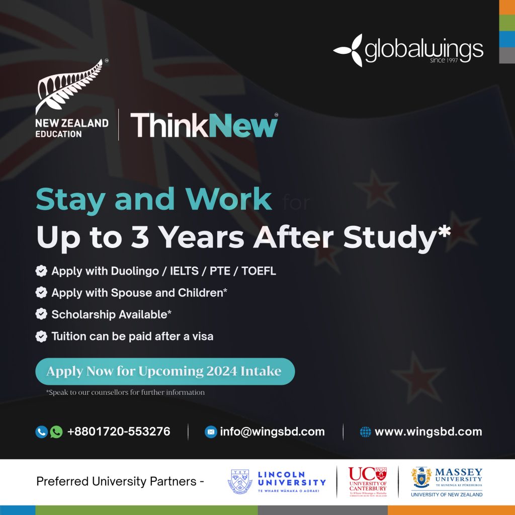 Study in New Zealand with Spouse and Children from Bangladesh