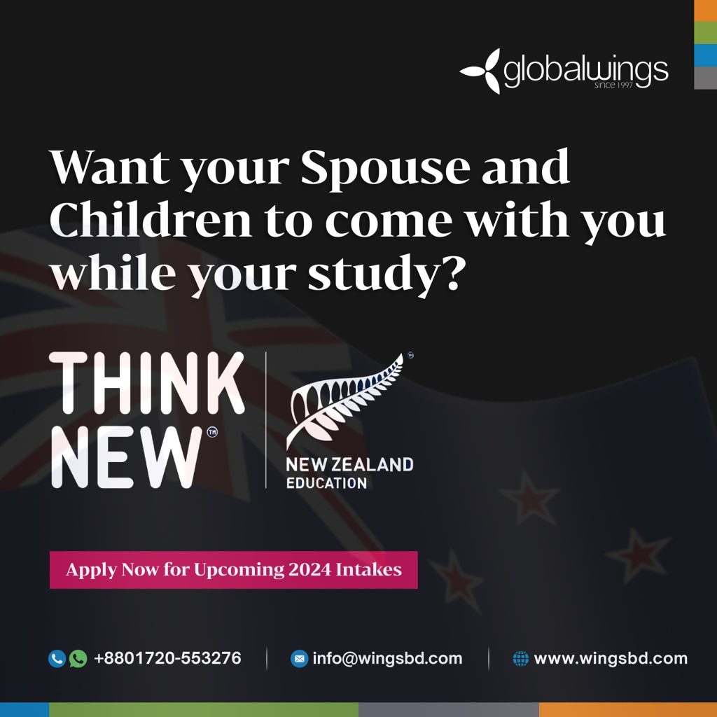 Study in New Zealand with Spouse and Children from Bangladesh